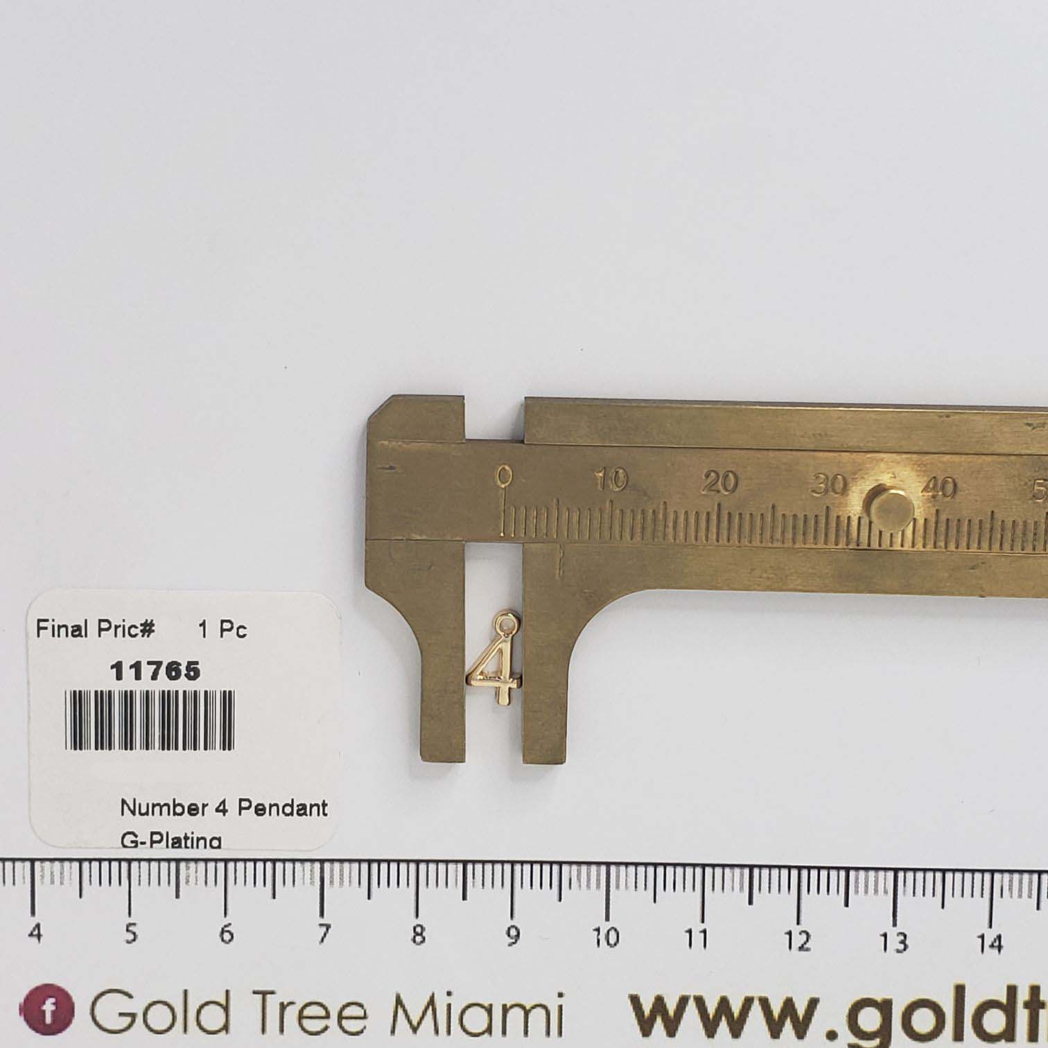 11765 Number 4 Pendant