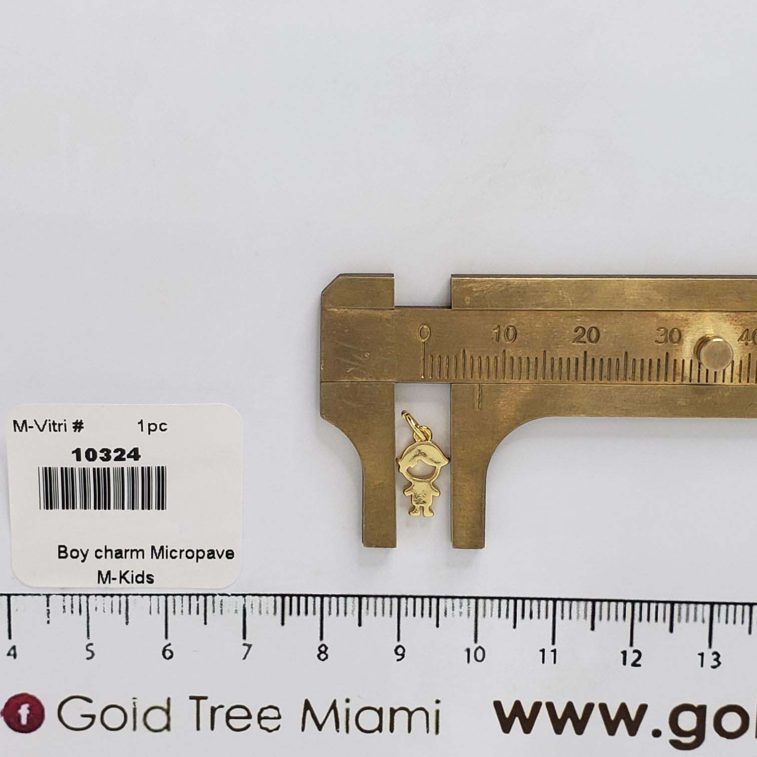 10324 Small Micropave Boy Charm