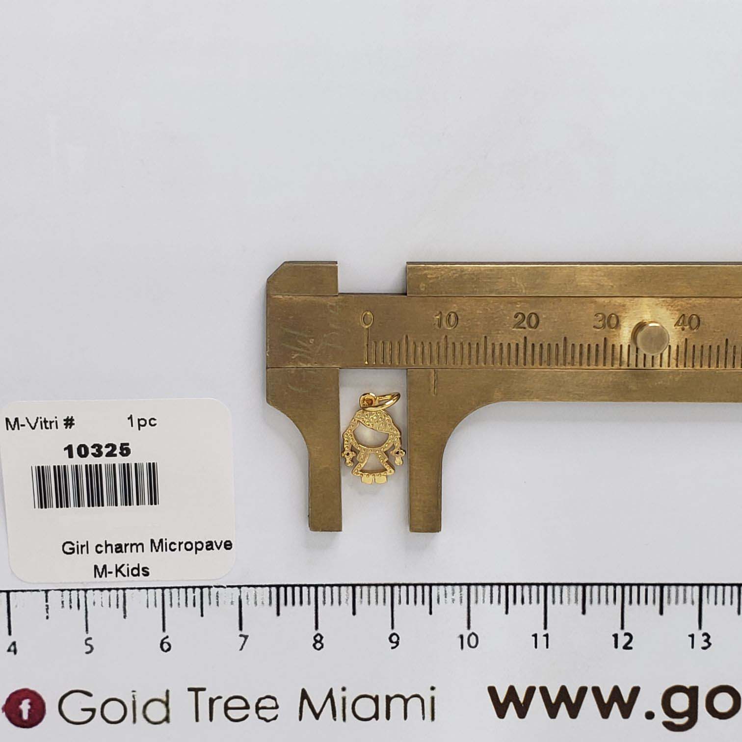 10325 Mini Micropave Girl Charm