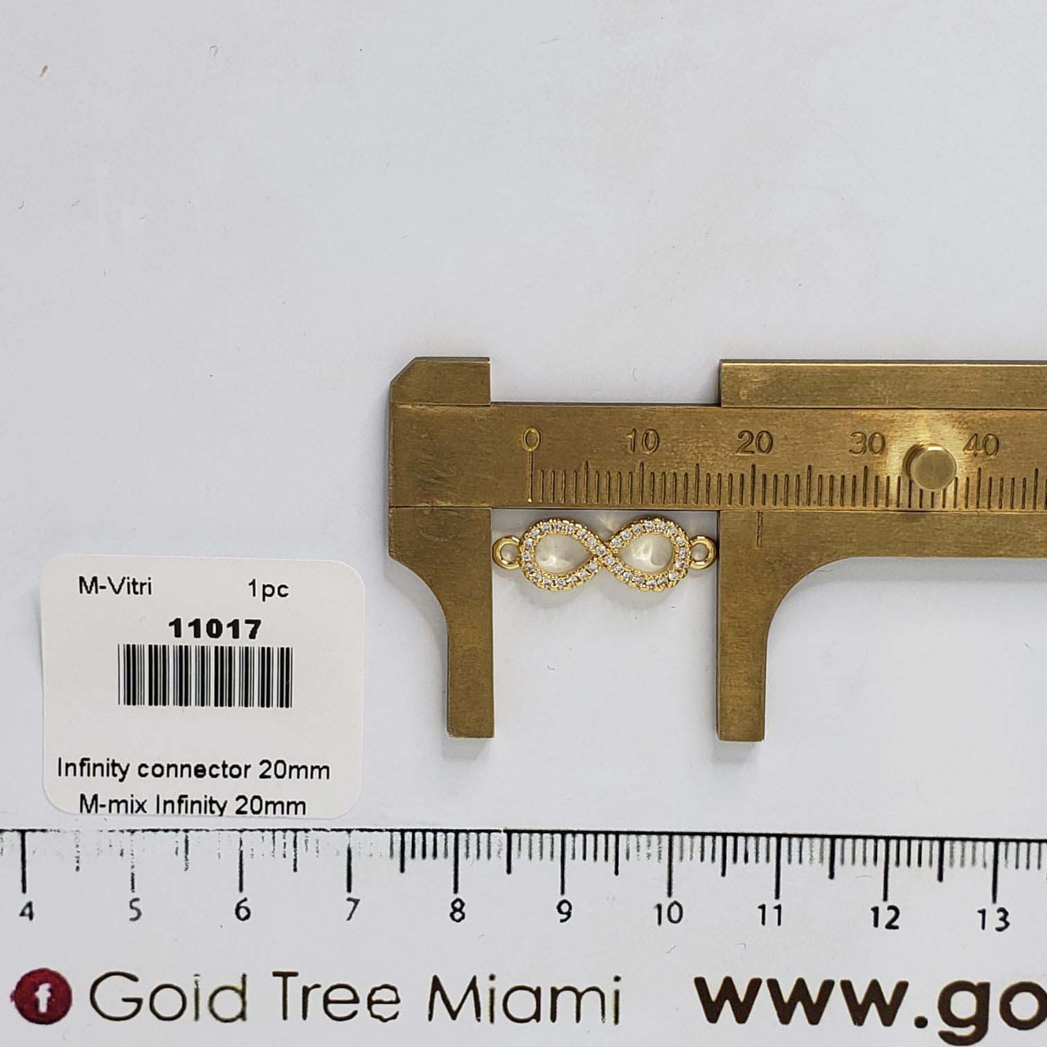 11017 Gold Infinity Micropave Connector