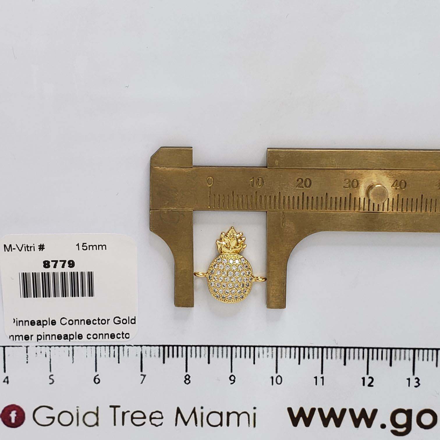 8779 Micropave Gold Pineapple Connector