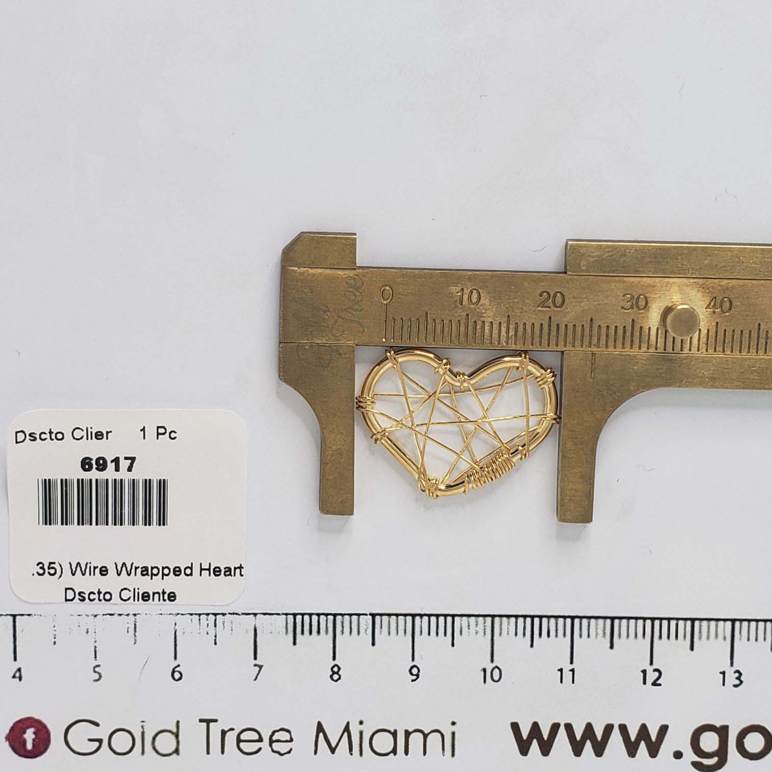 6917 Wire-Wrapped Heart Pendant 