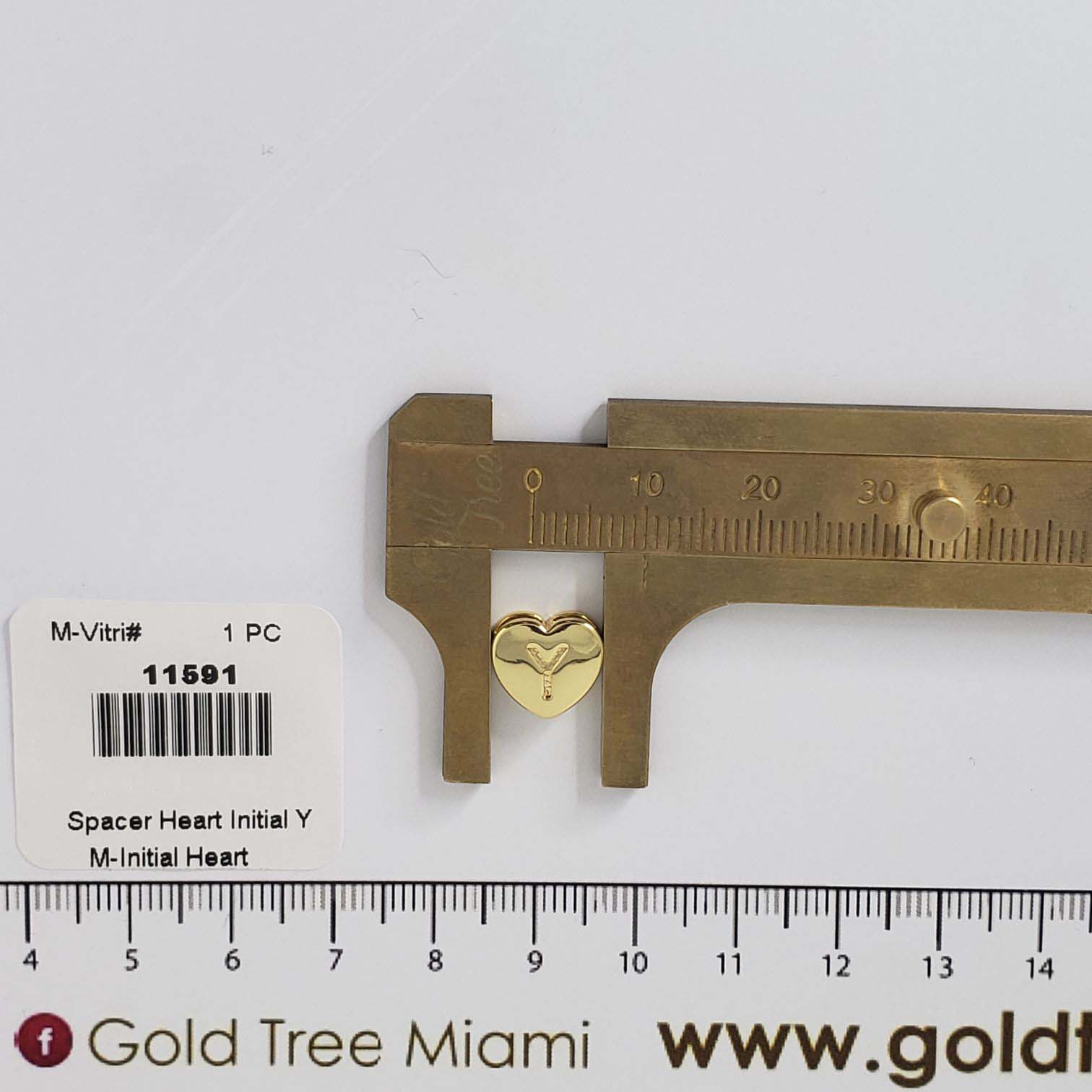 11591 Spacer Heart Initial Y