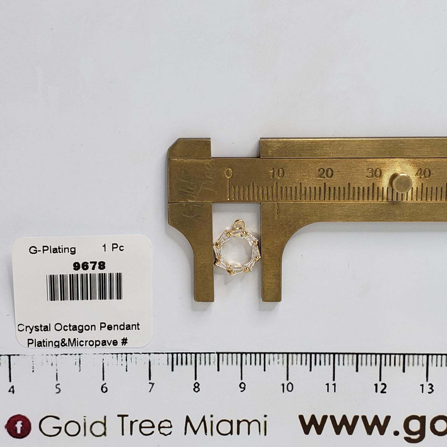 9678 Crystal Octagon Pendant