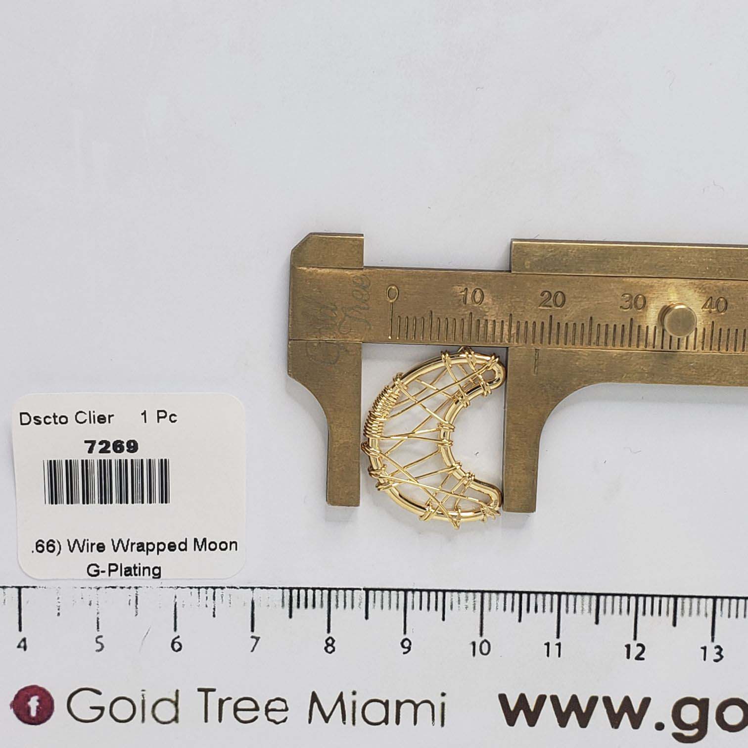 7269 Wire Wrapped Moon Pendant