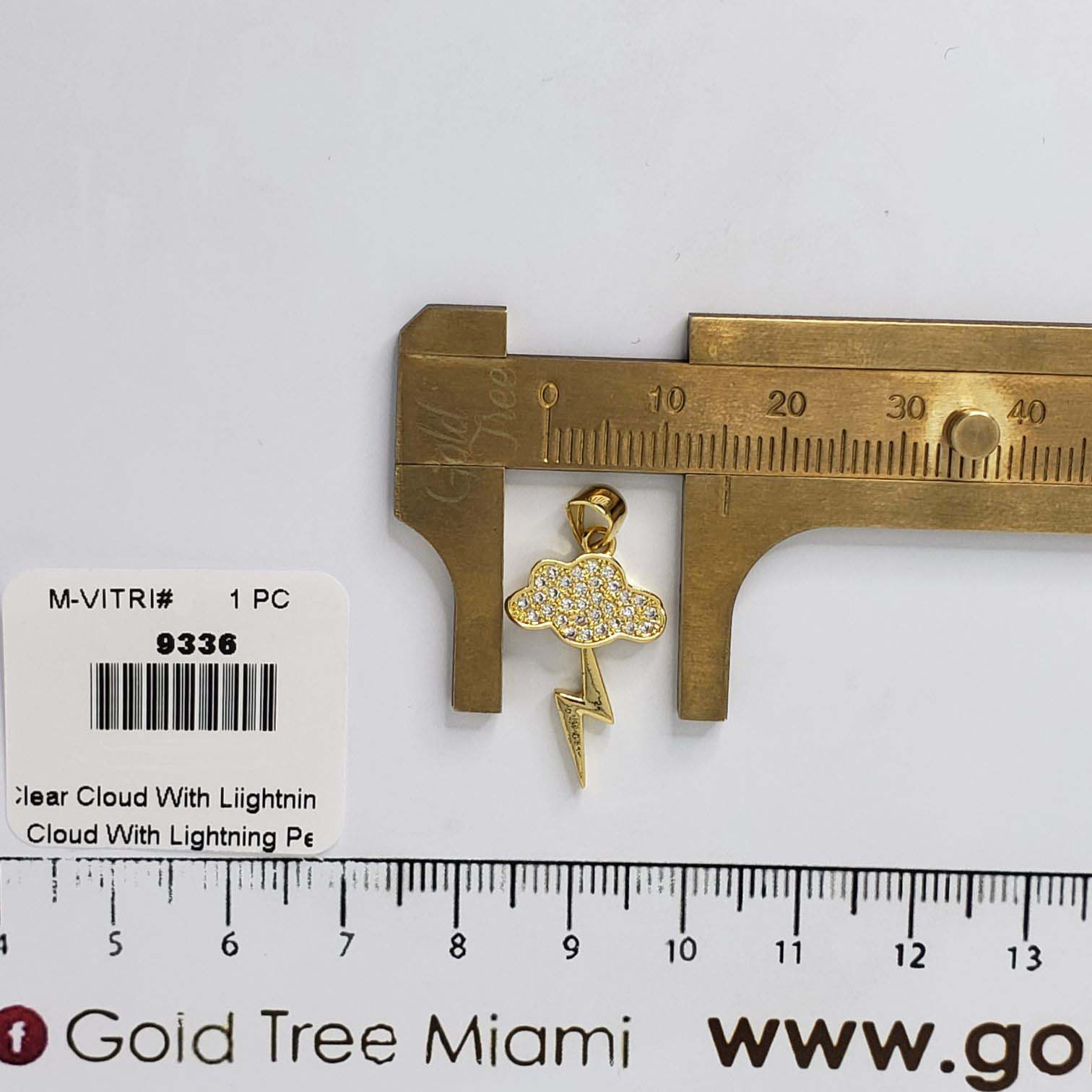 9336 Cadena Nube Transparente con Relámpago