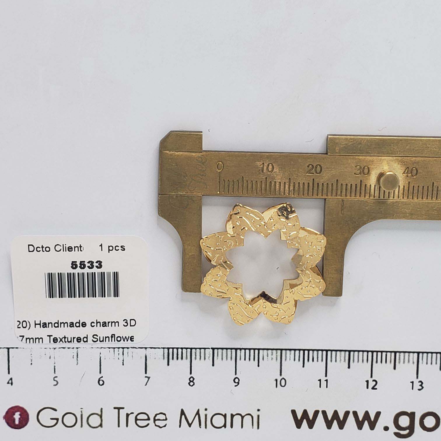 5533 Gold Handmade 3D Flower