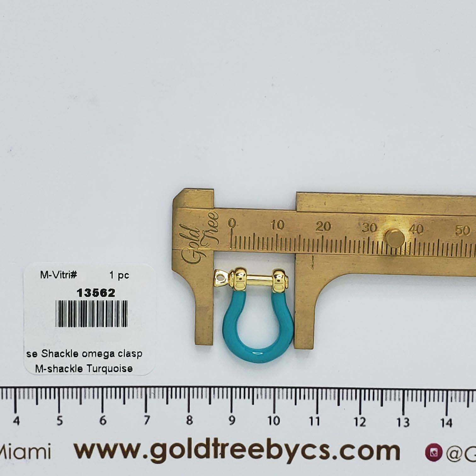 13562 Turquoise Shackle Omega Clasp