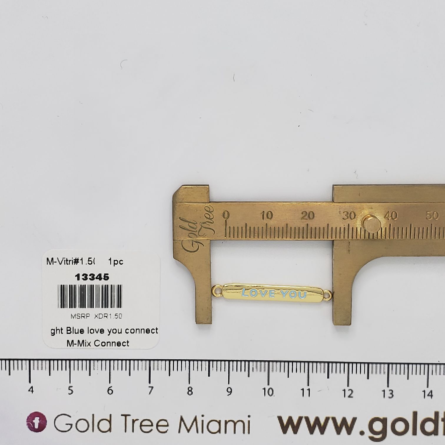 13345 Light Blue 'Love You' Connector