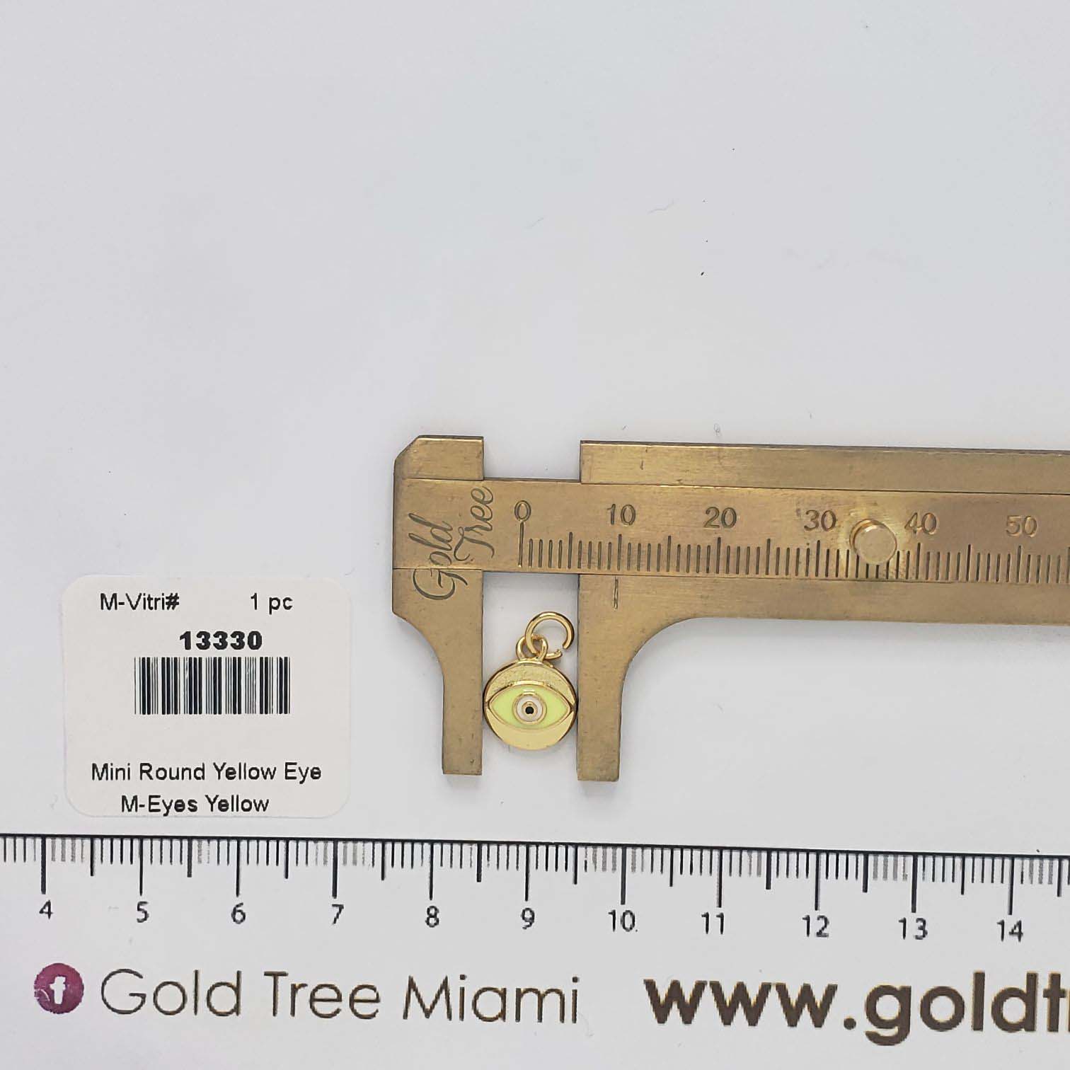 13330 Mini Round Yellow Eye Pendant