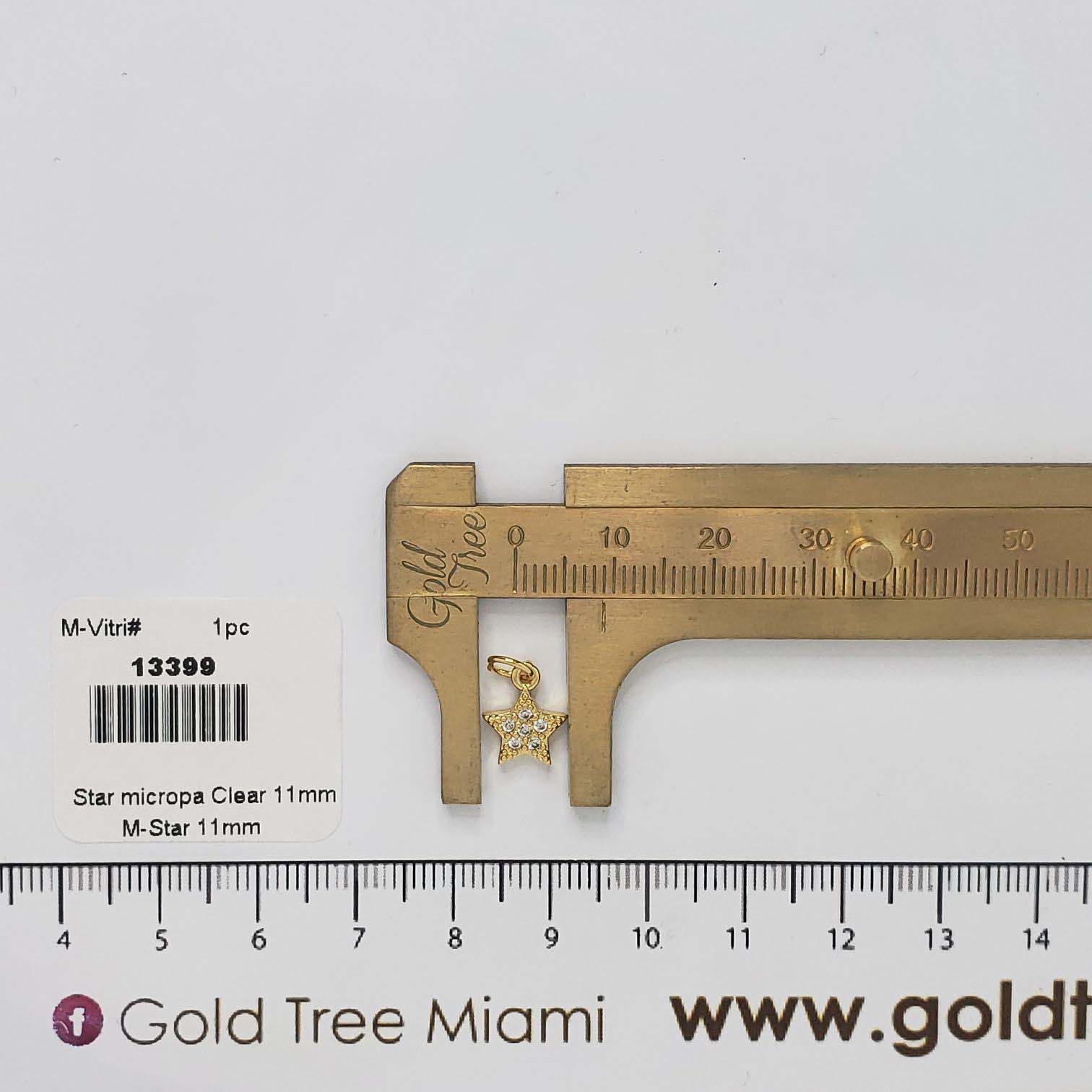 13399 Clear Micro Pave Star Charm