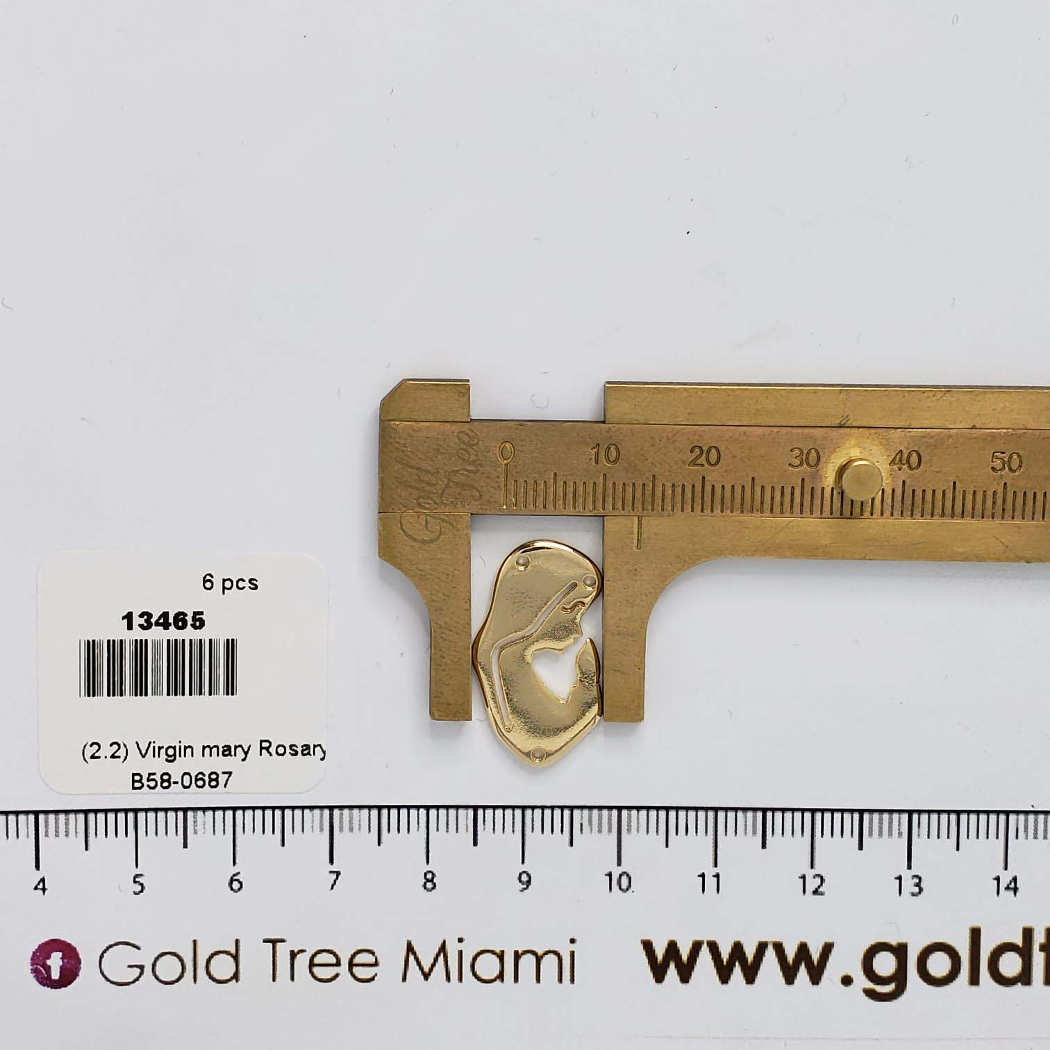 13465 Virgin Mary Rosary Charm