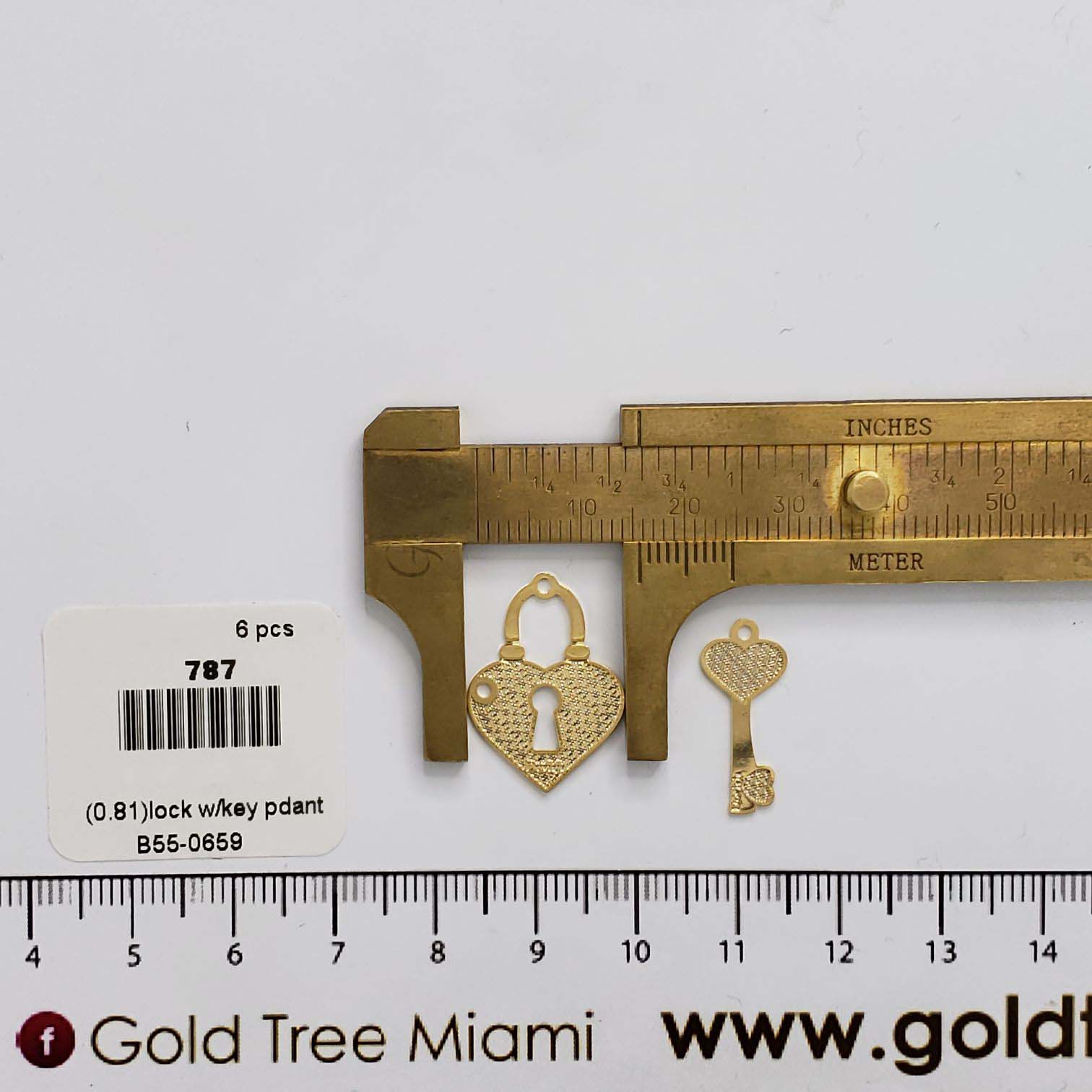 787 Lock with Key Pendant