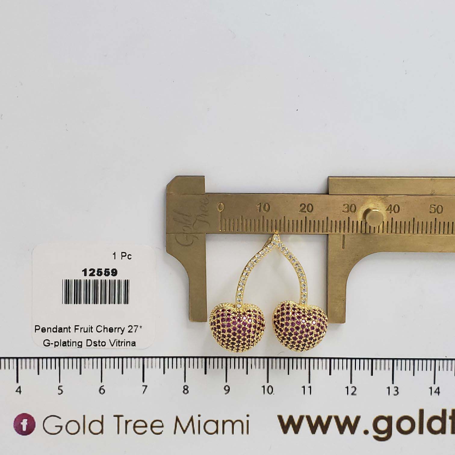 12559 Cherry Crystal Pendant