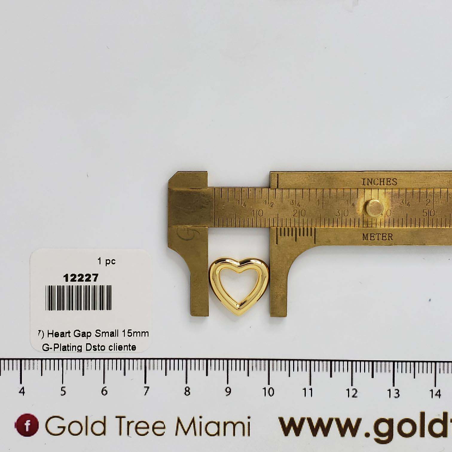 12227 Small Heart Gap Pendant