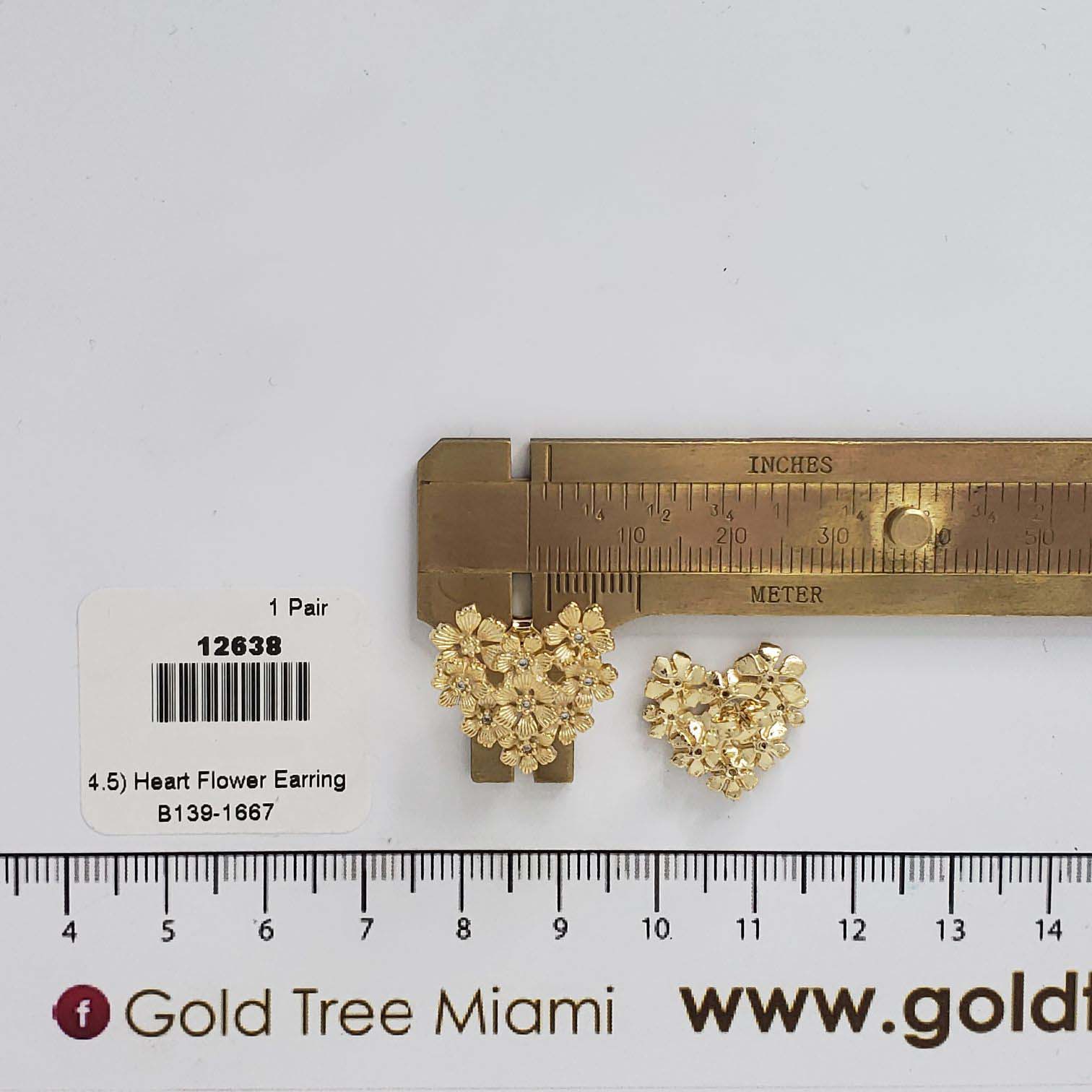 12638 Heart Flower Earring