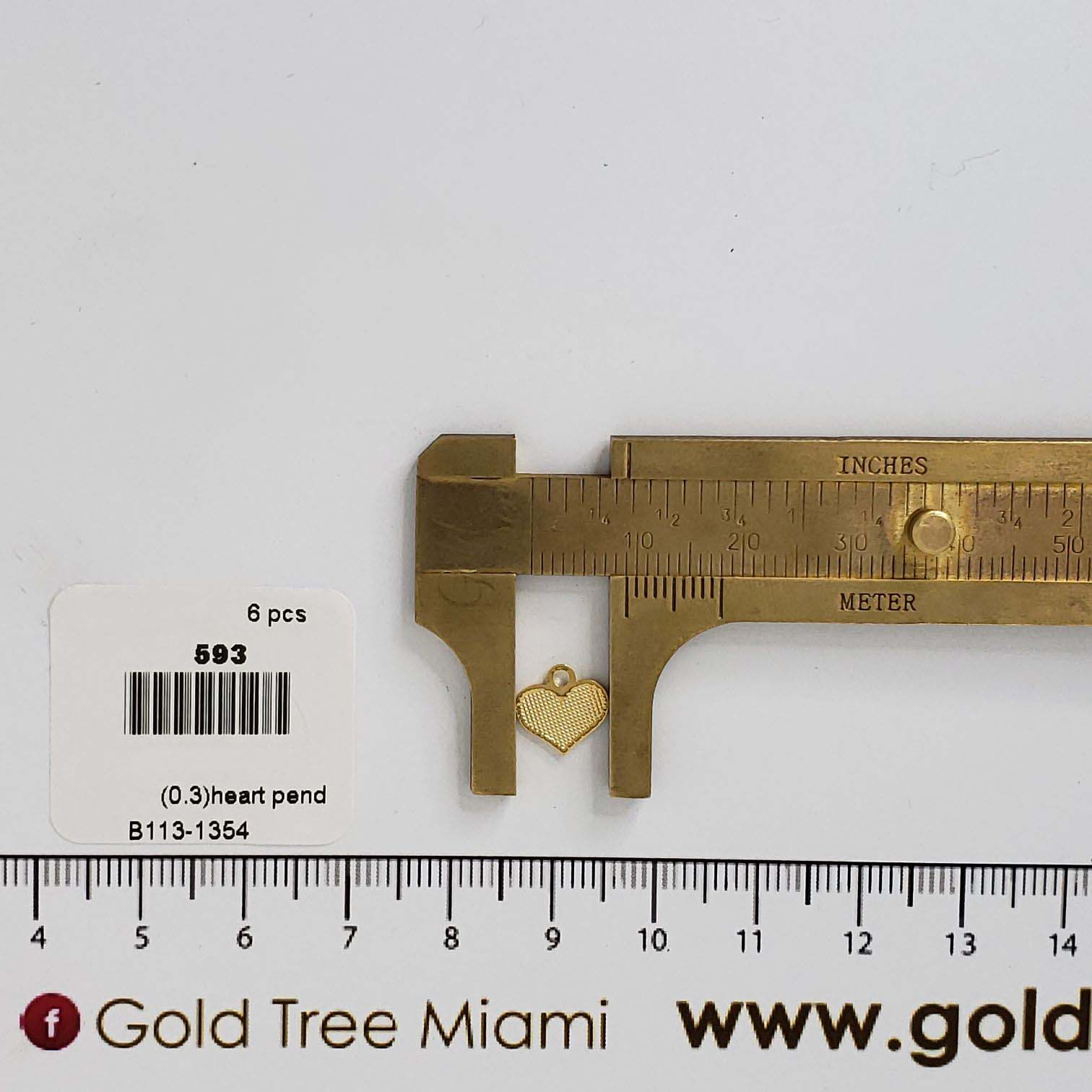 593  Textured Heart Pendant