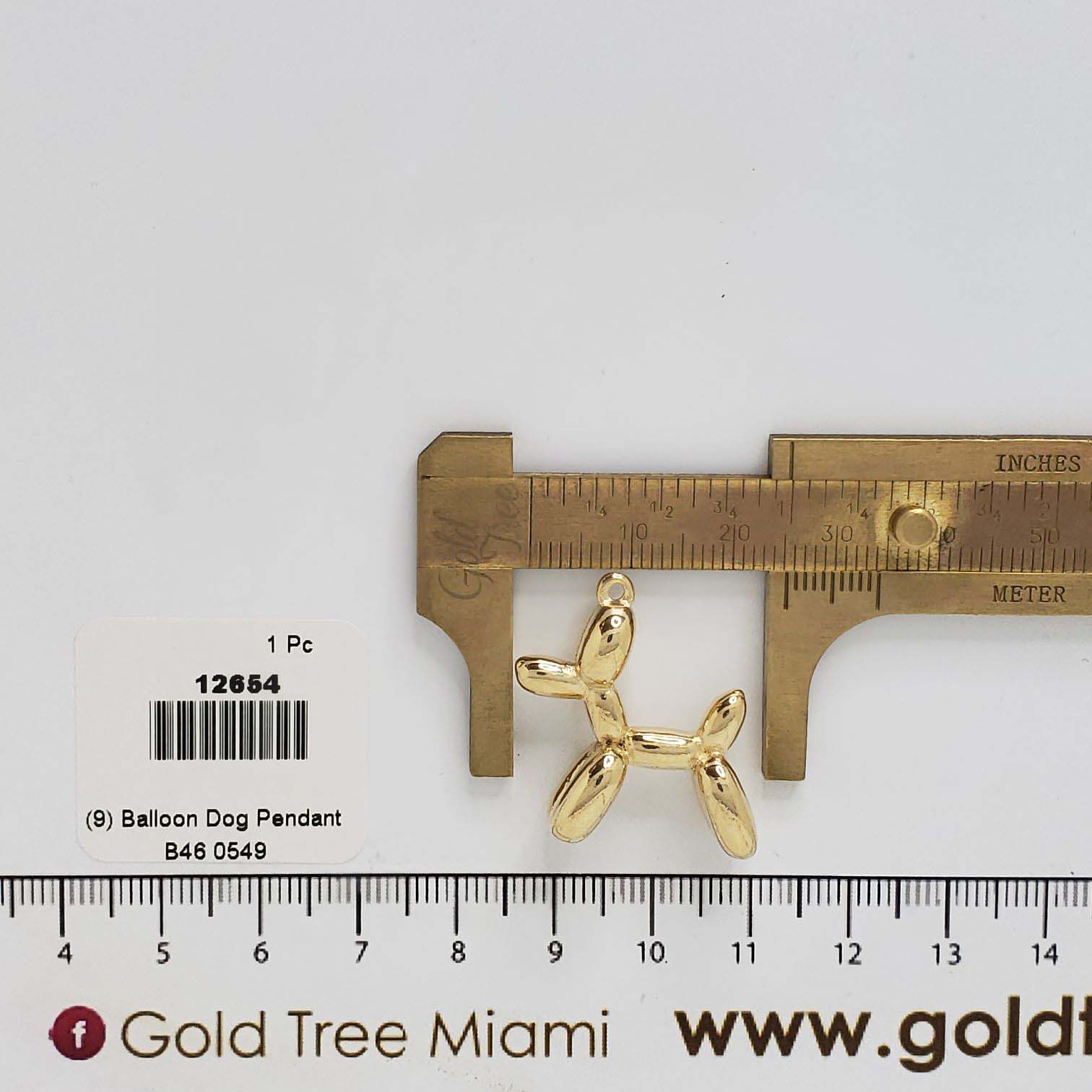 12654 Balloon Dog Pendant