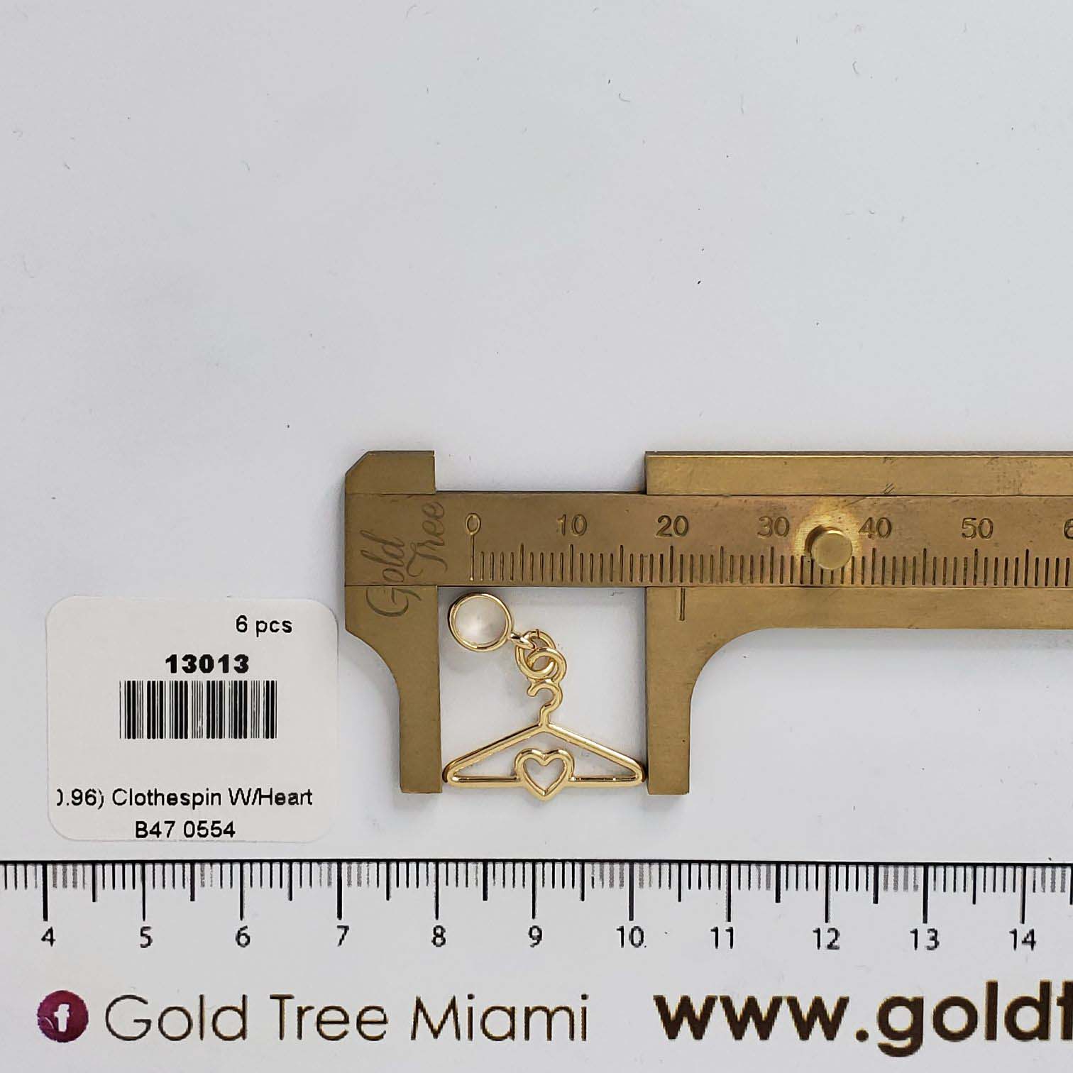 13013 Clothespin with Heart Charm