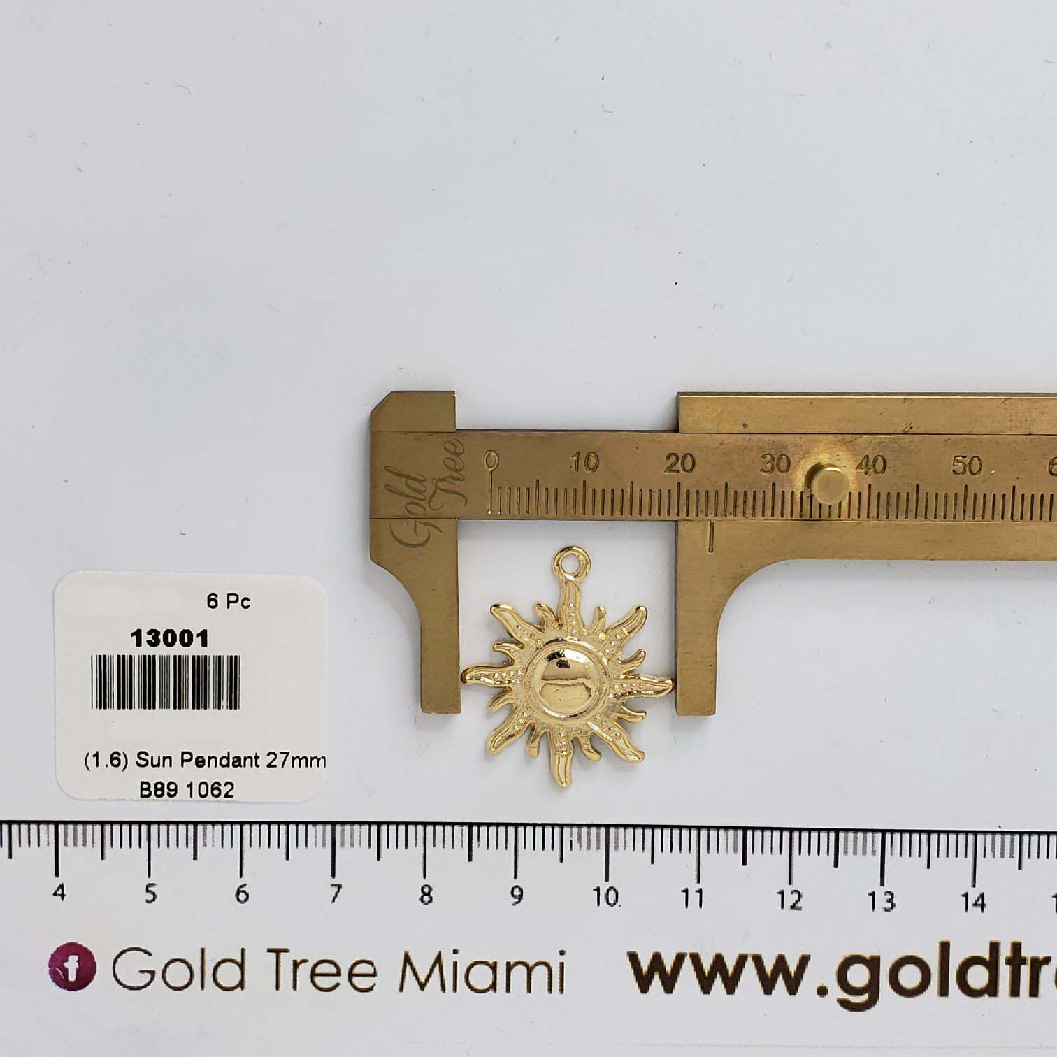 13001 Radiant Sun Gold Pendant