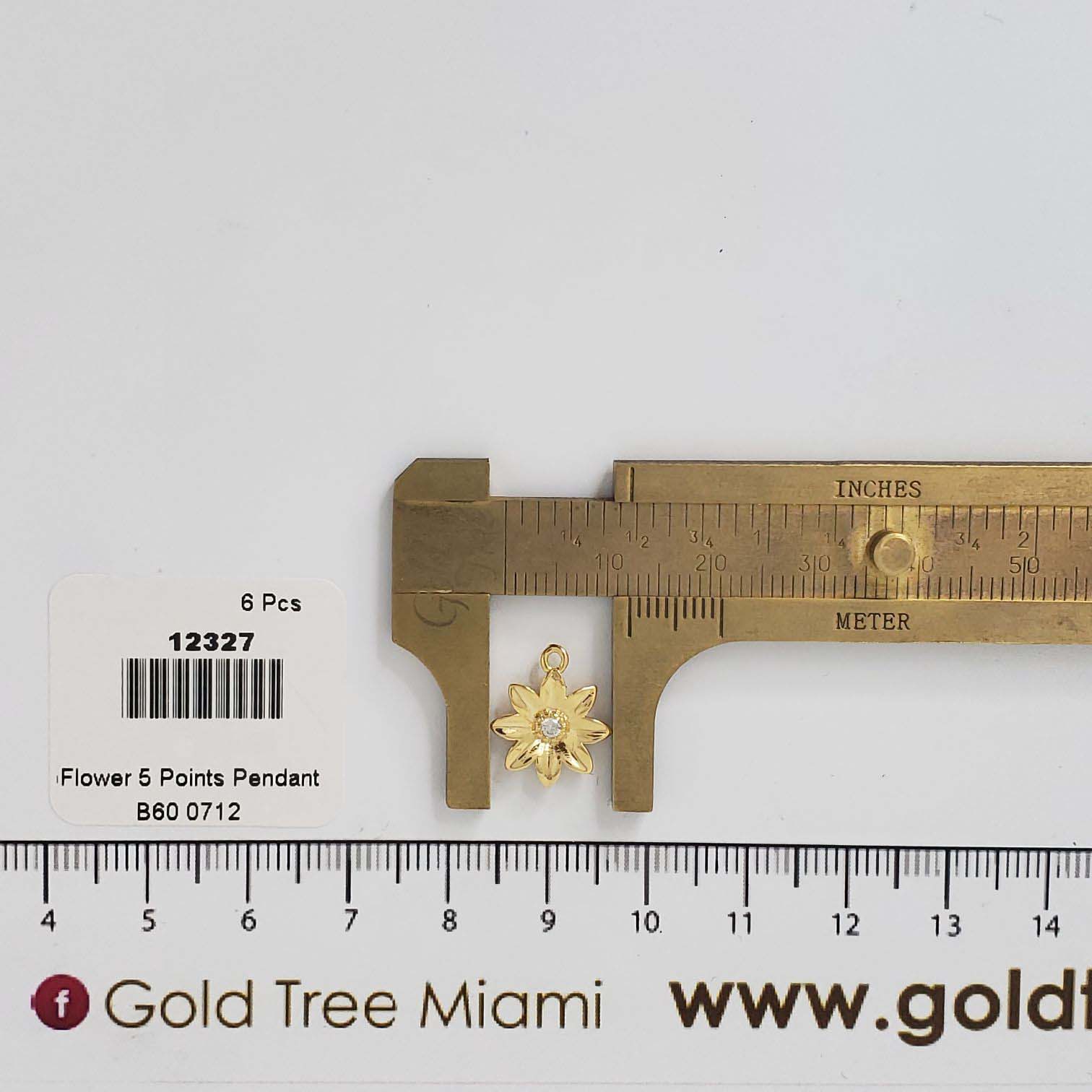 12327 Cadena Flor de Cinco Puntas