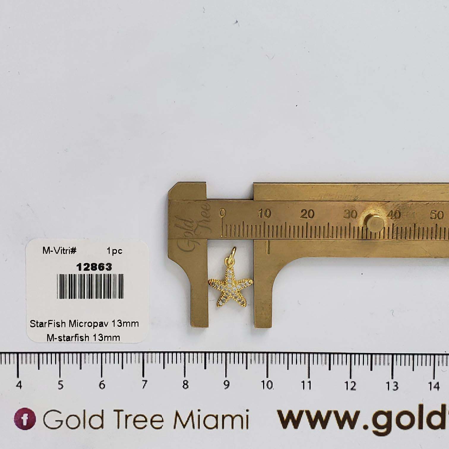 12863 MicroPave Starfish Pendant