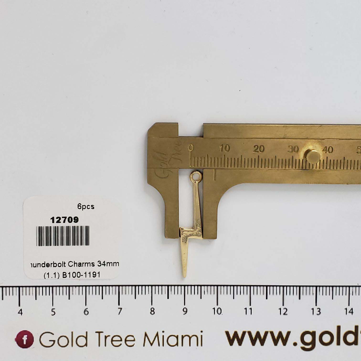 12709 Dije Rayo Liso Dorado