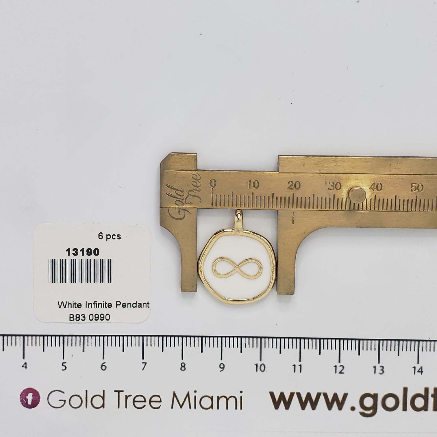 13190 White Infinite Pendant