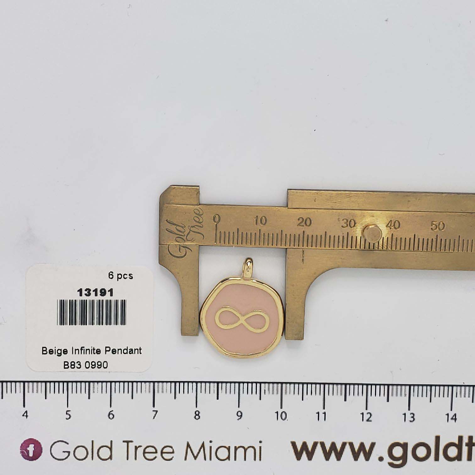 13191 Beige Infinite Pendant