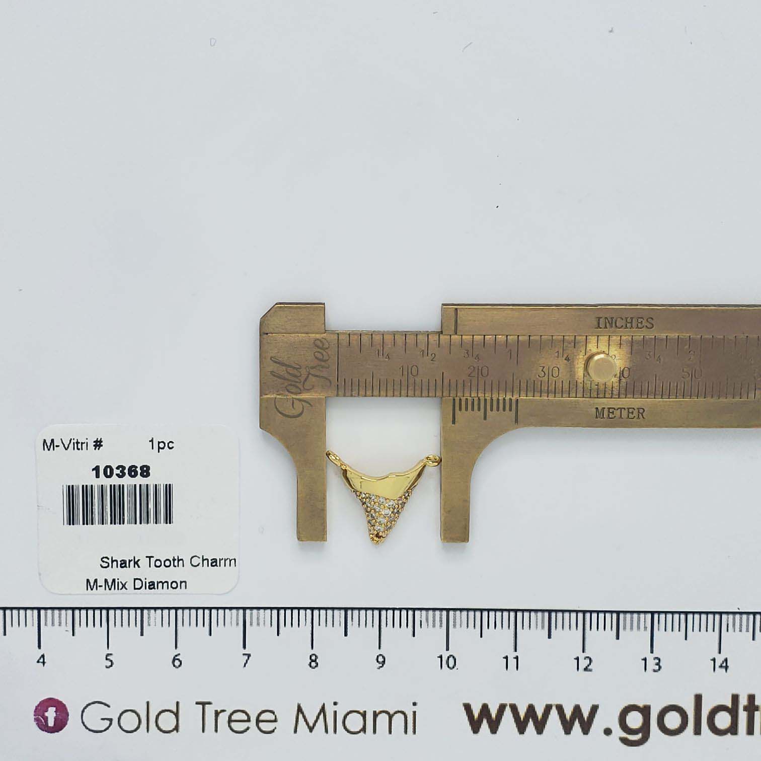 10368 Crystals Shark Tooth Charm