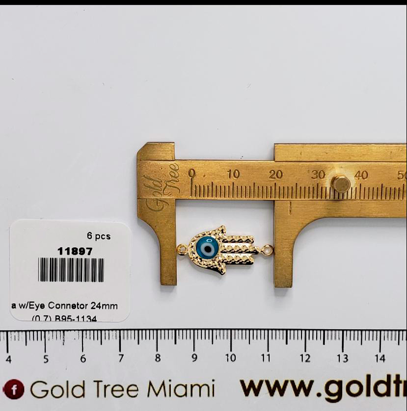 11897 Hamsa with Eye Connector