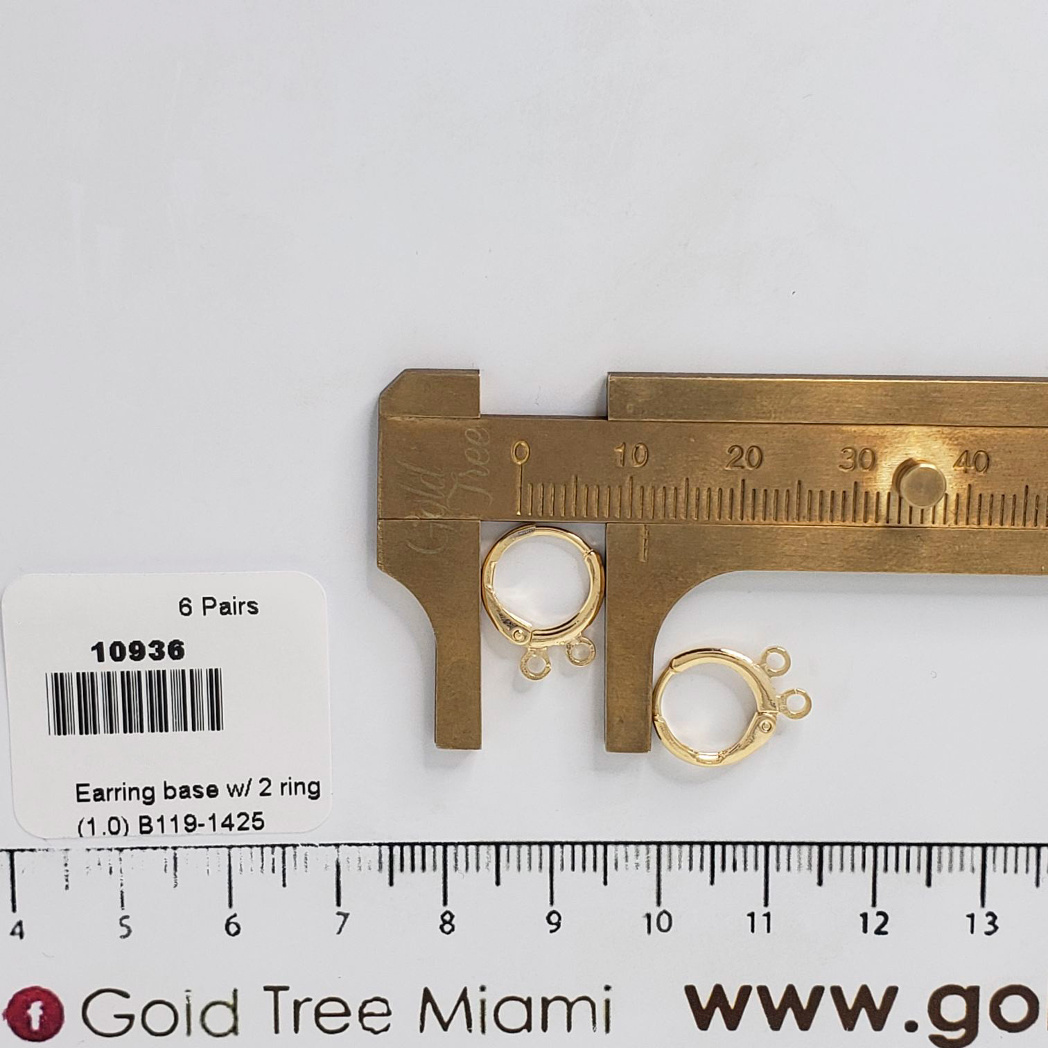 10936 Base de pendiente con 2 aros