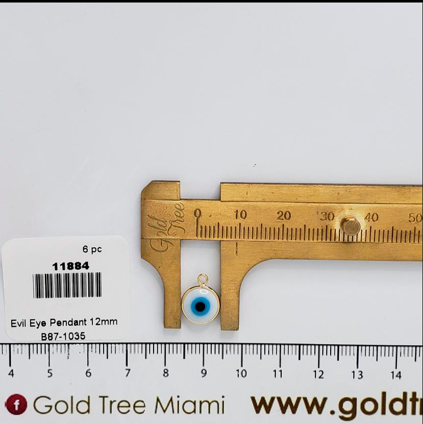 11884 White Eye Pendant 8mm