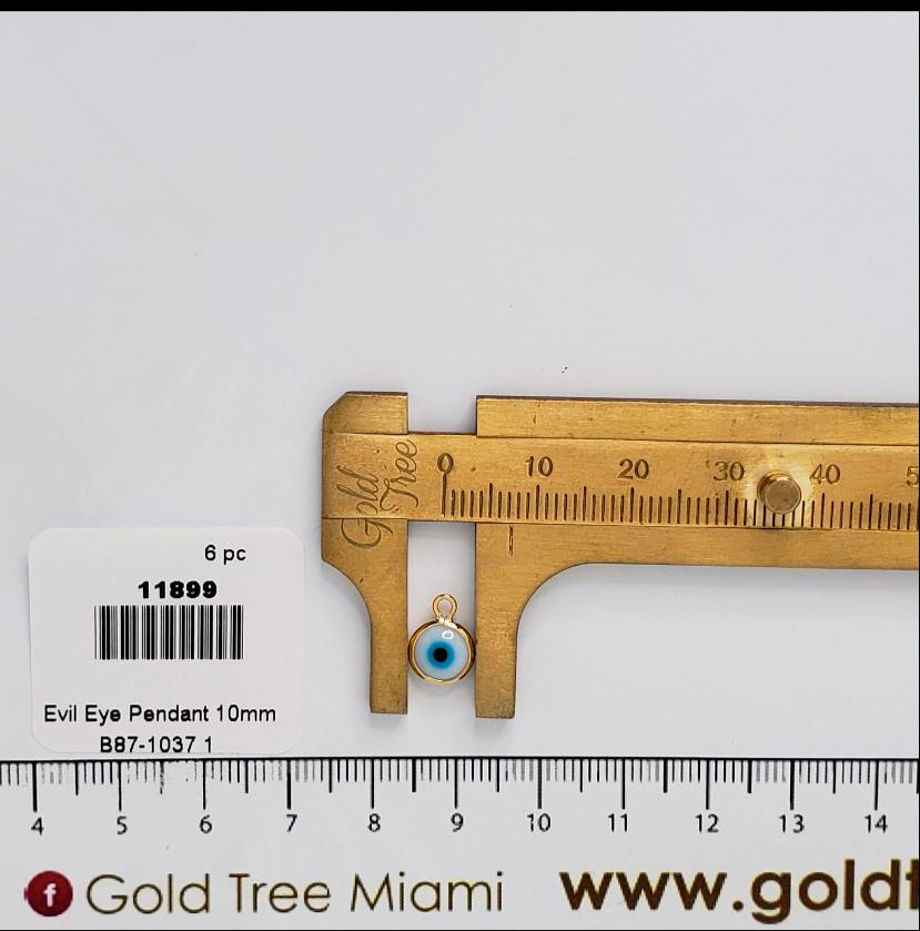 11899 White Eye Pendant 6mm