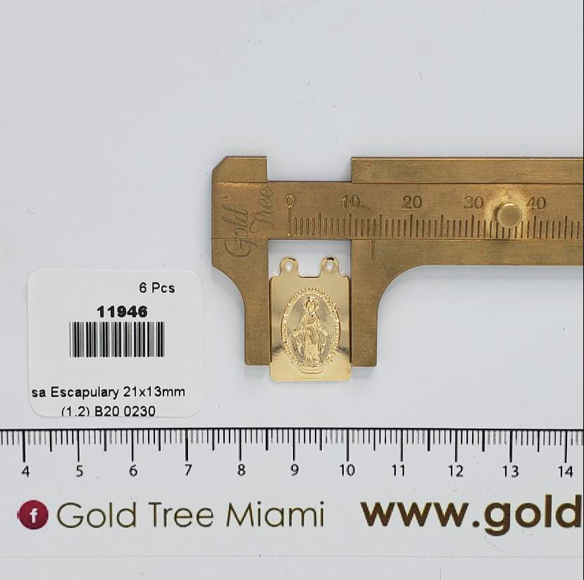 11946 Dije Escapulario Milagrosa Oro