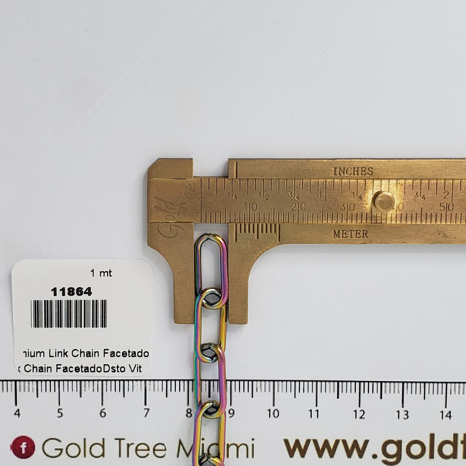 11864 Cadena de aluminio Facetado