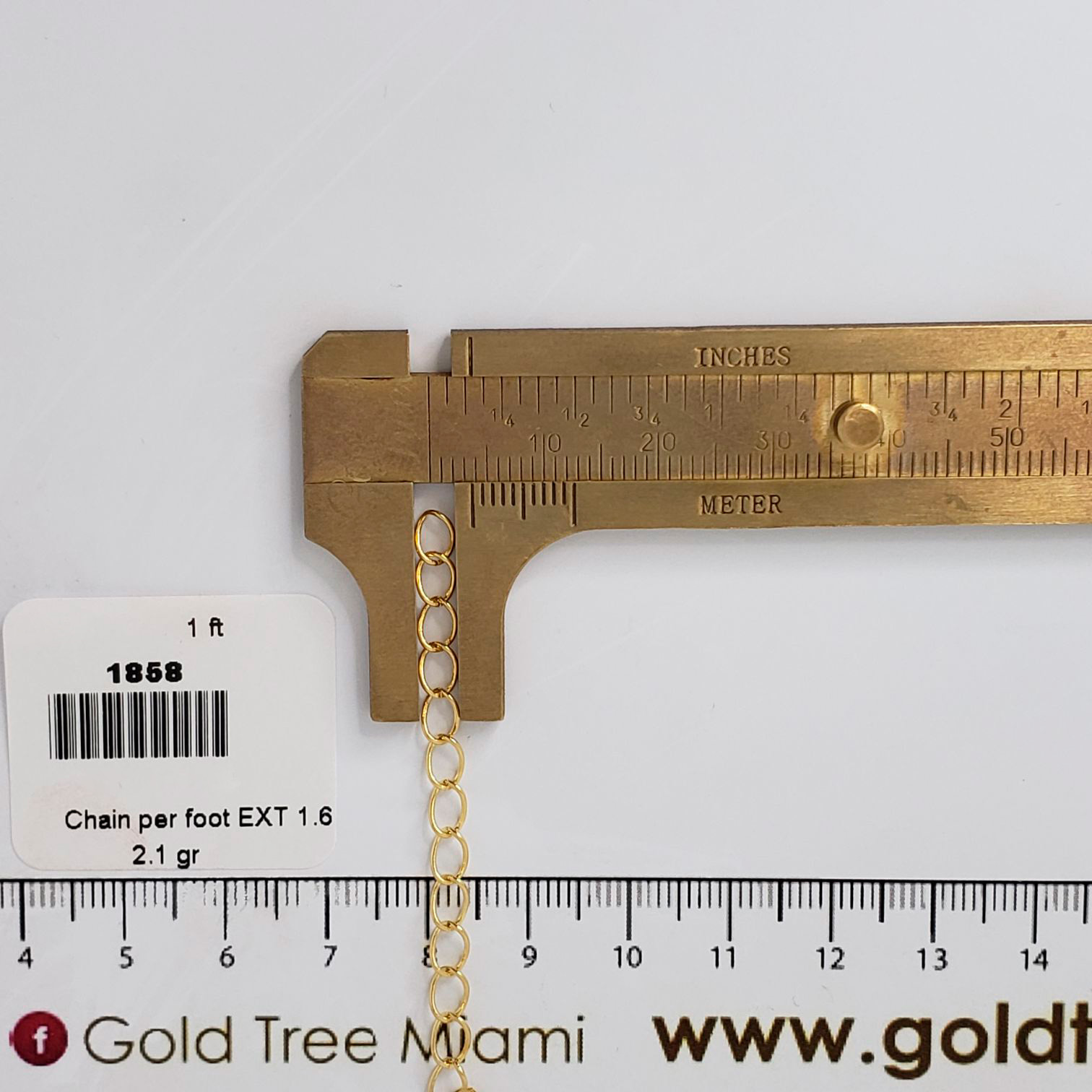 1858 Chain per foot EXT 1.6 Grande