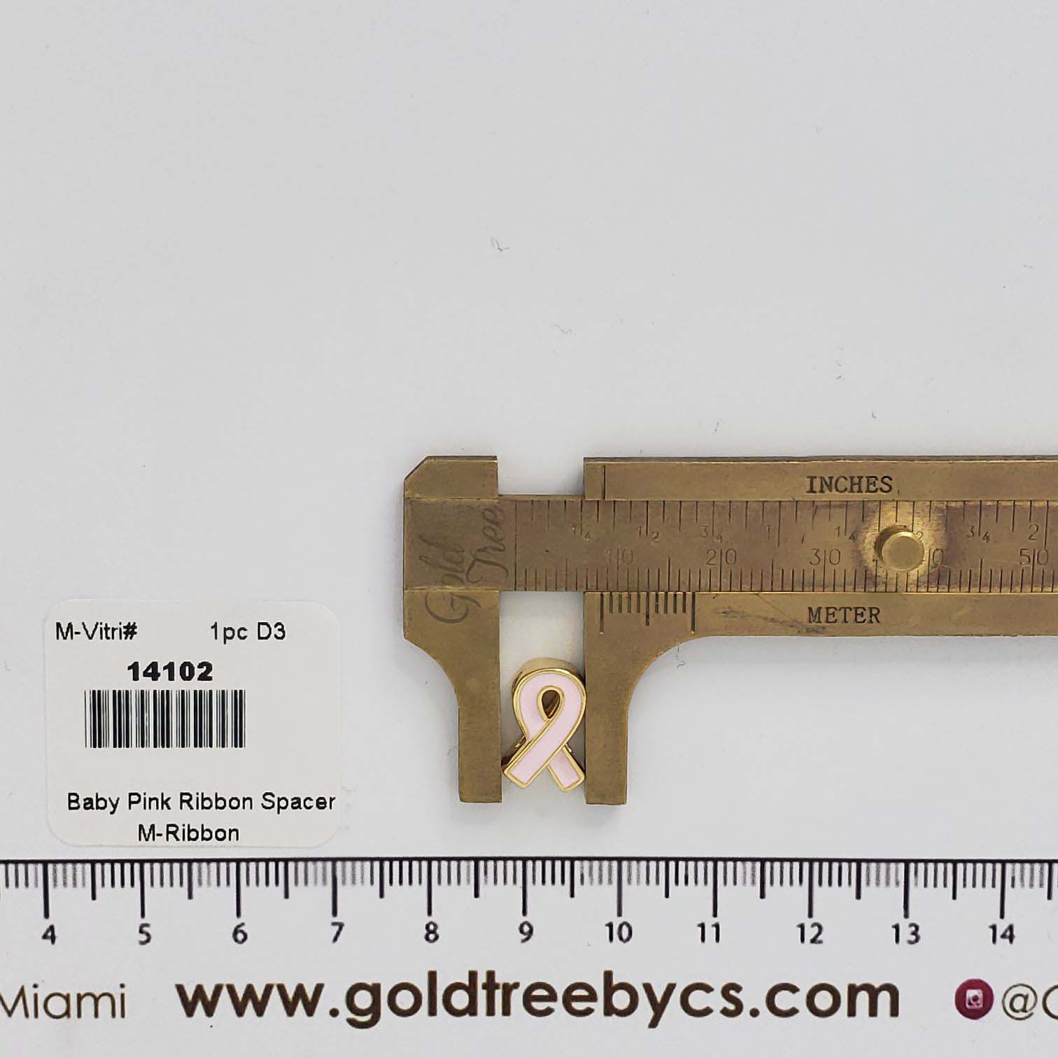 14102 Baby Pink Ribbon Spacer