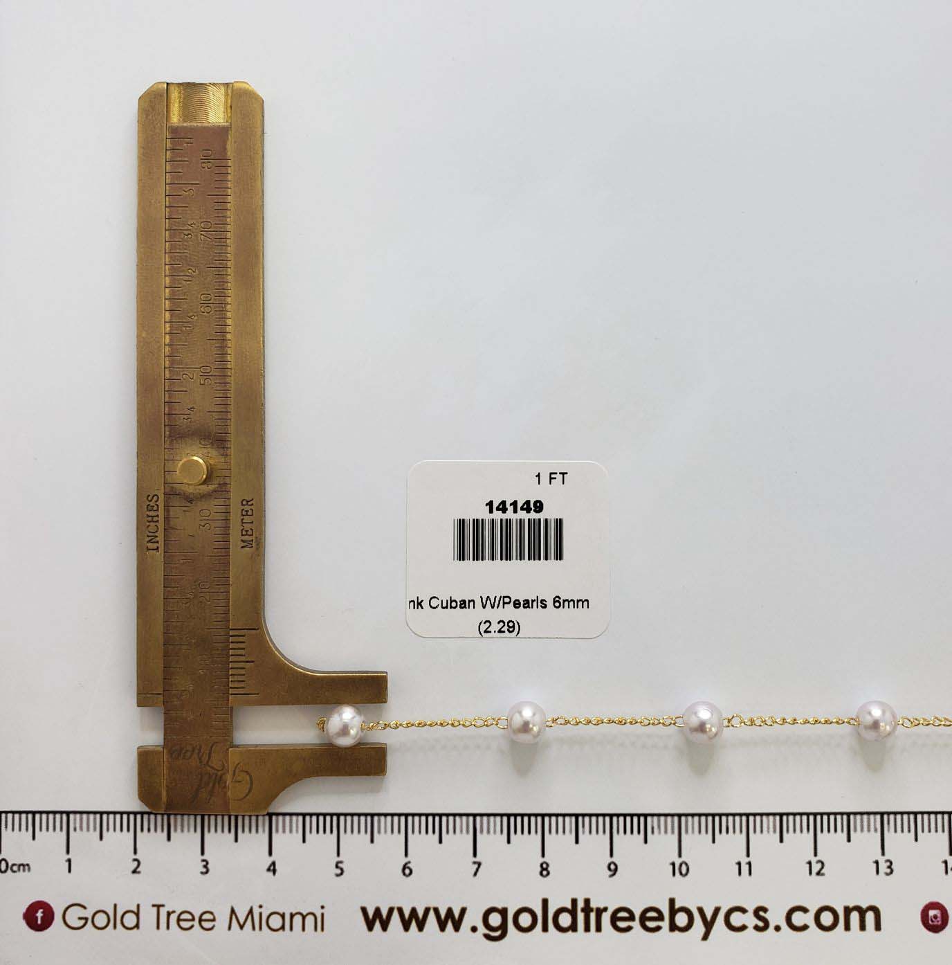 14149 Link Cuban W/Pearl