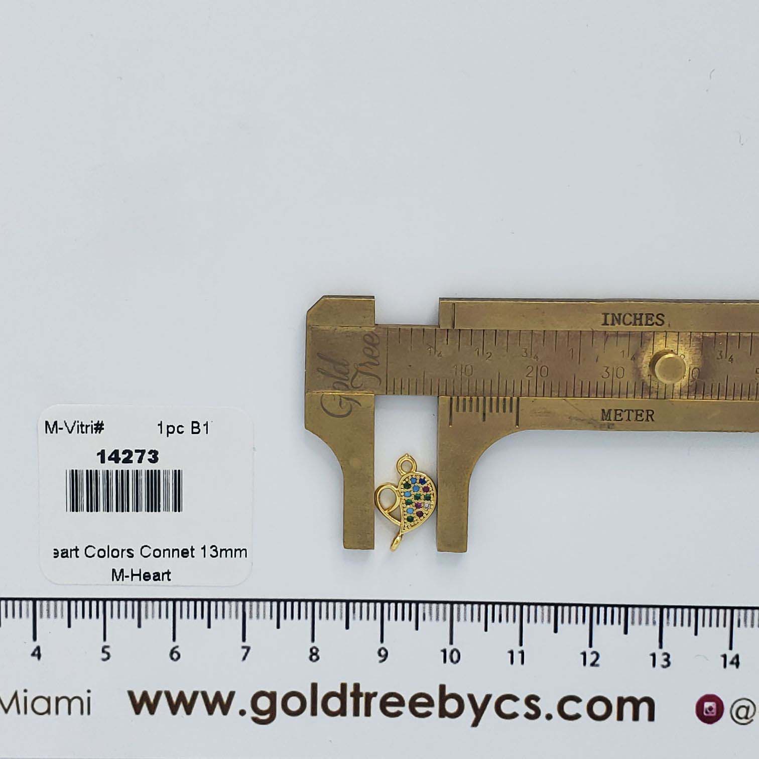 14273 Conector Corazón de Colores