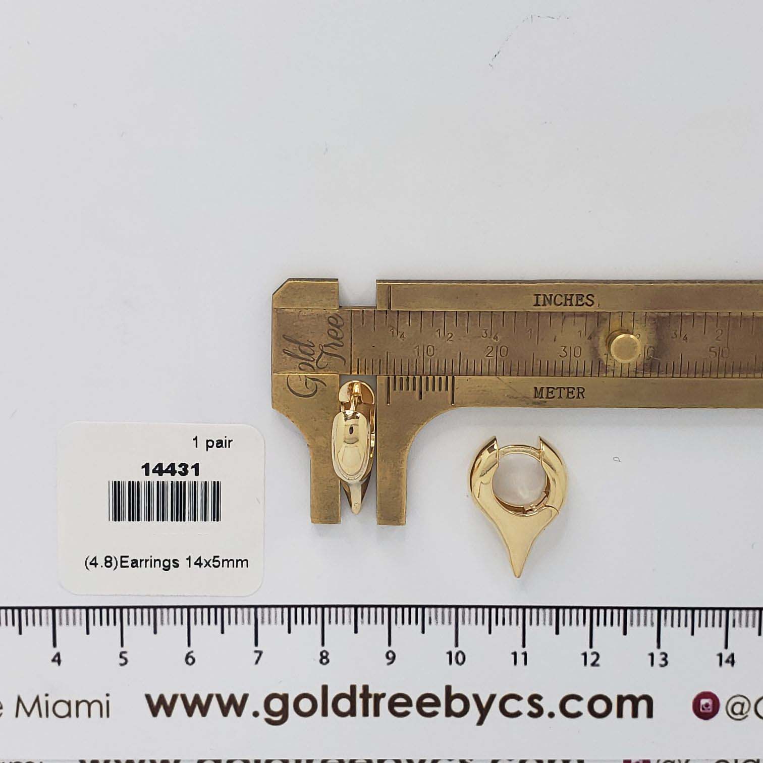 14431 14x5mm Earrings