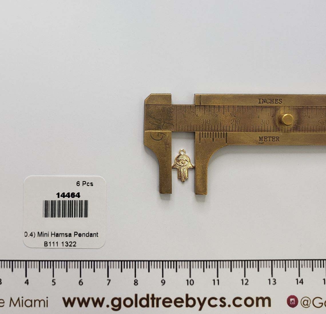 14464 Petite Hamsa Charm Pendant 
