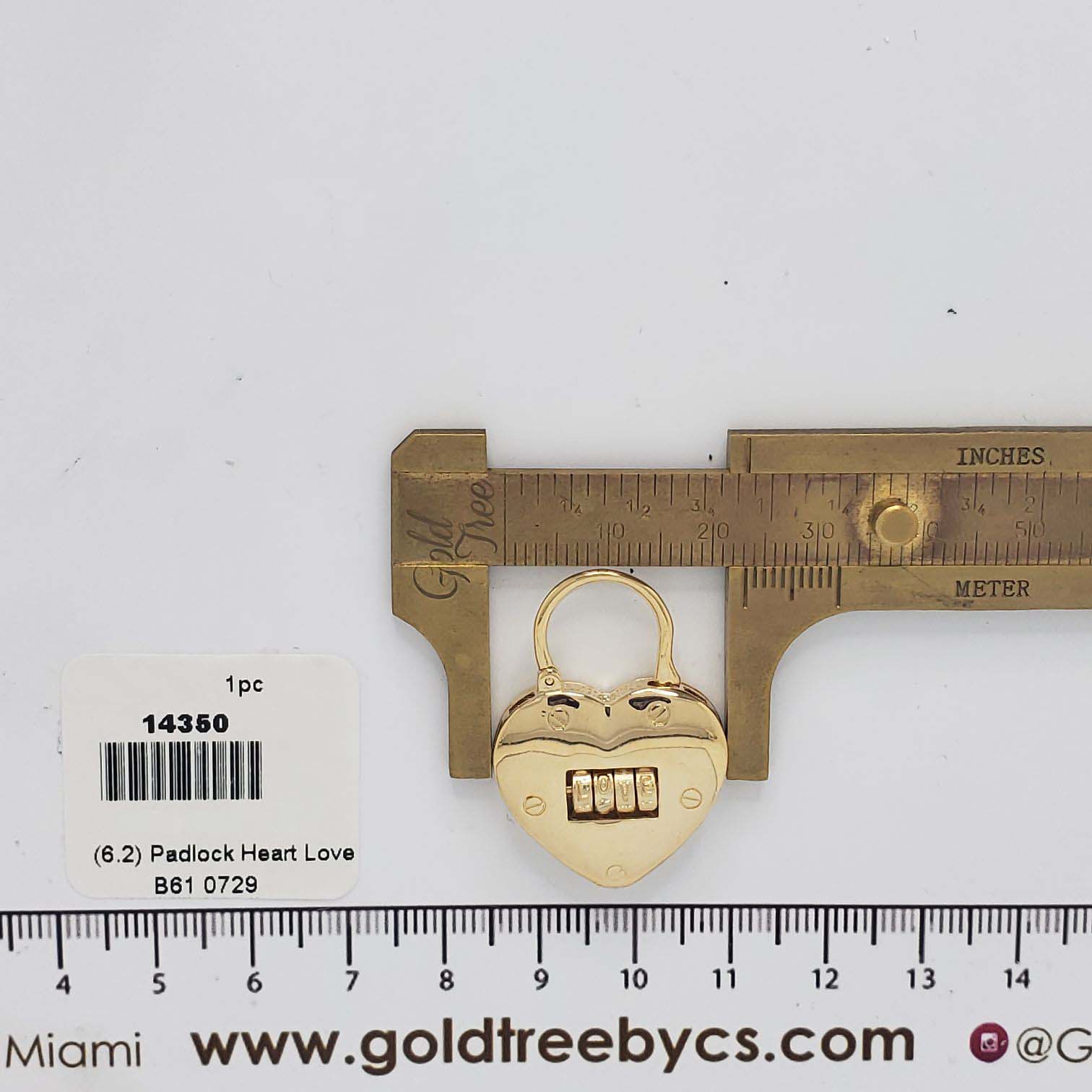 14350 Corazón candado de amor