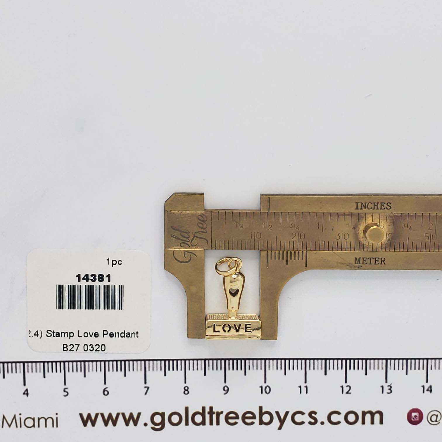 14381 Stamp Love Pendant