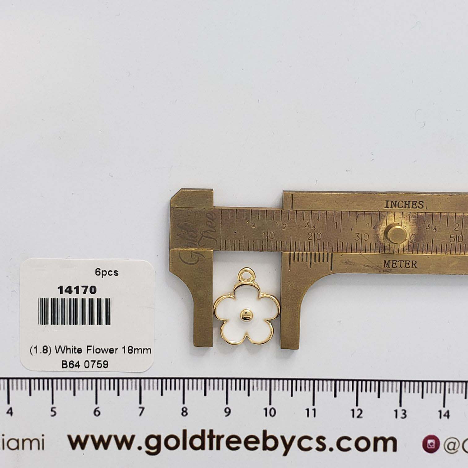 14170 White Flower Pendant