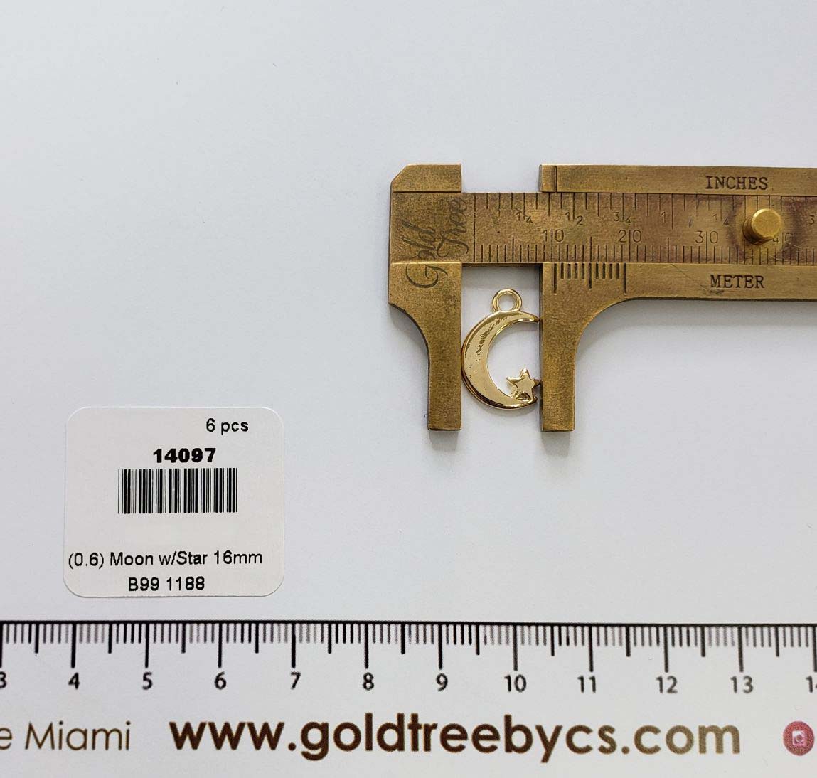 14097 Moon with Star Pendant