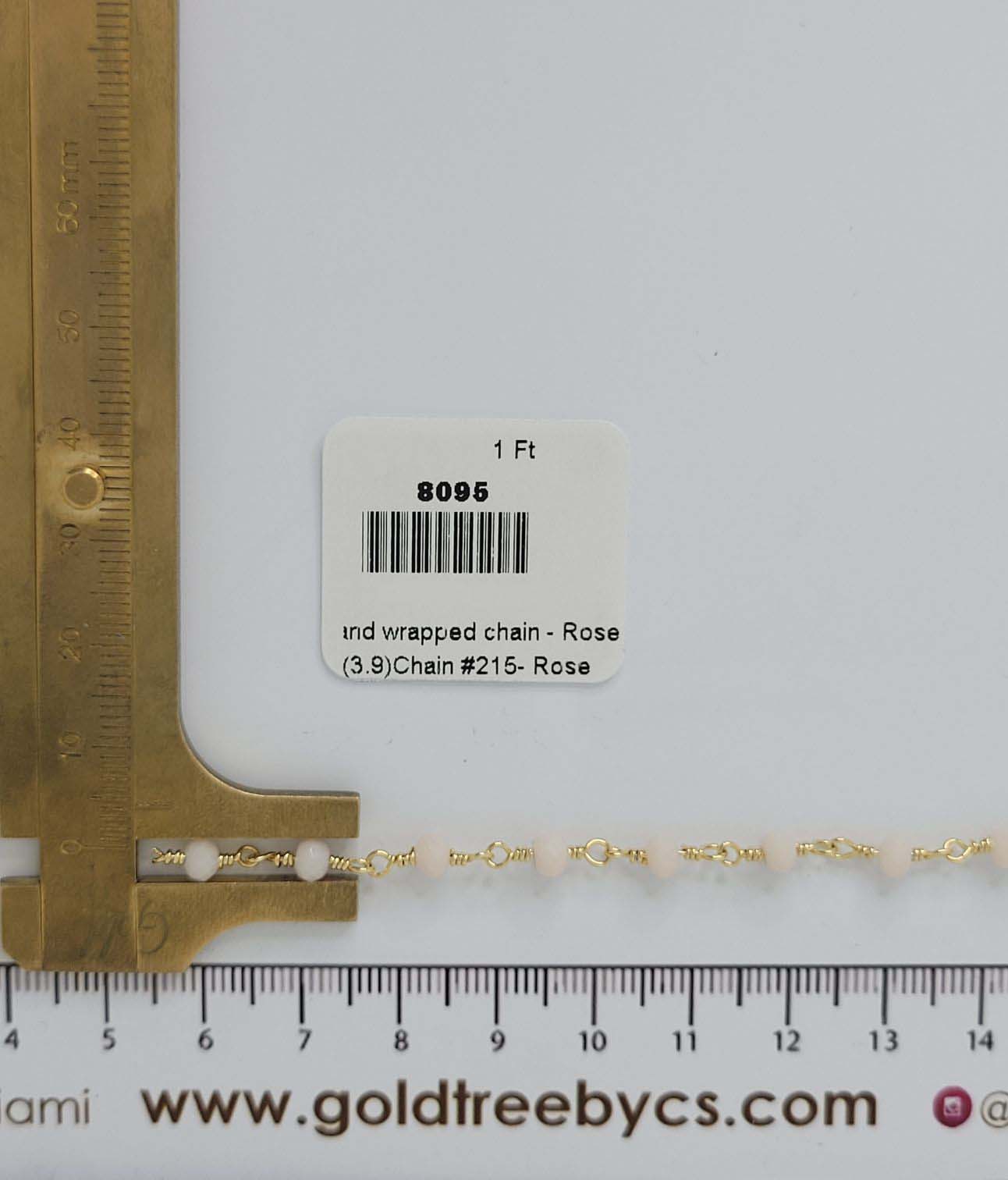 8095 Hand wrapped chain - Rose