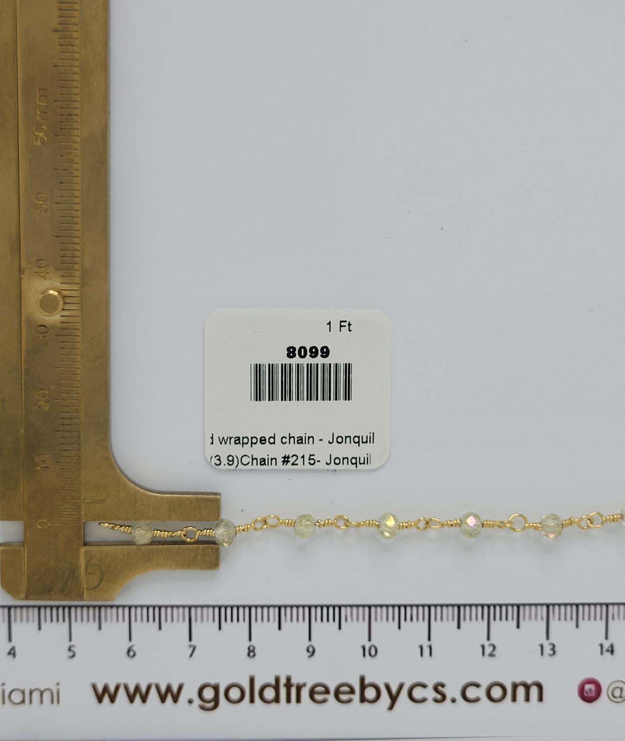 8099 Hand wrapped chain - Jonquil