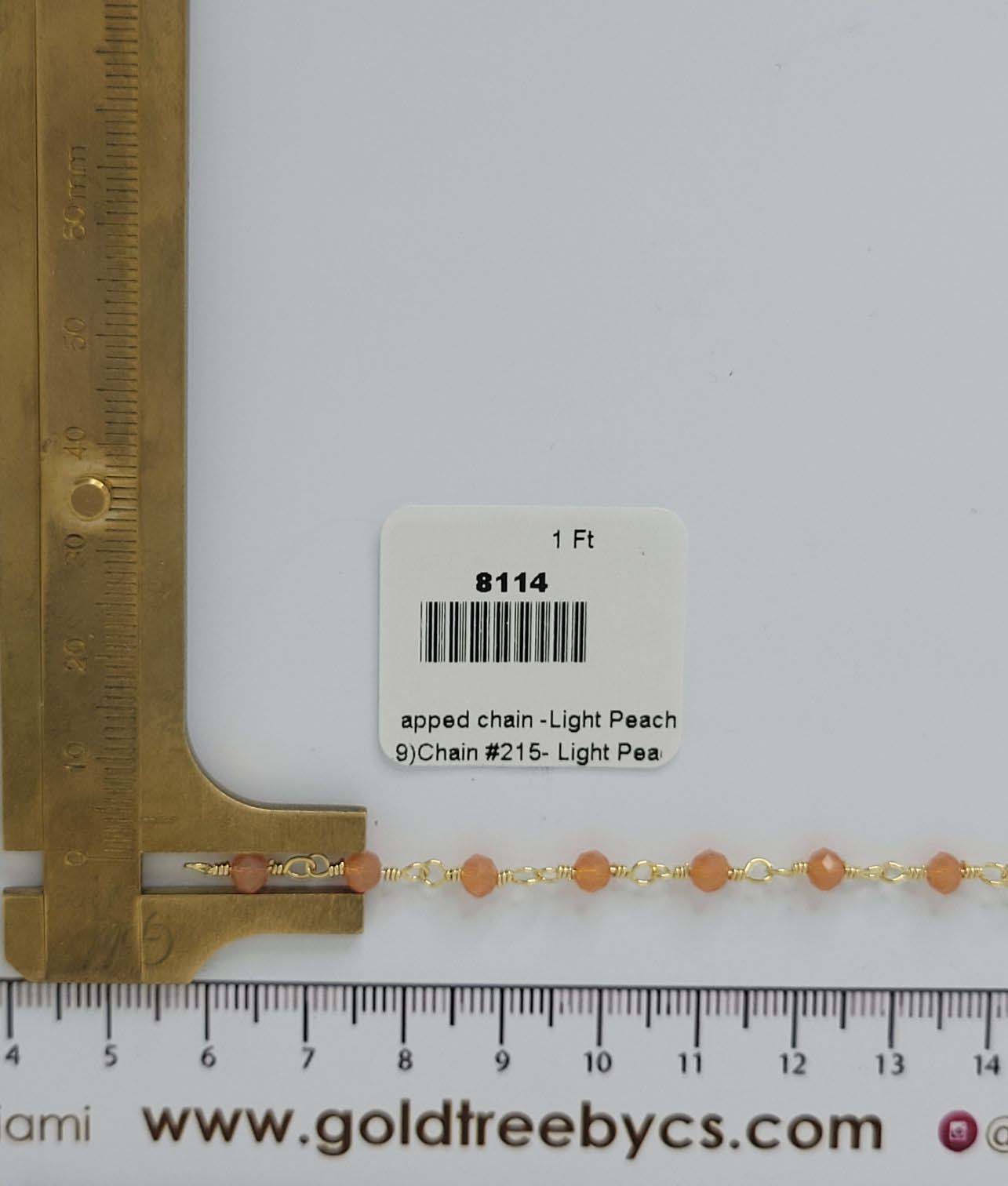 8114 Hand wrapped chain -Light Peach