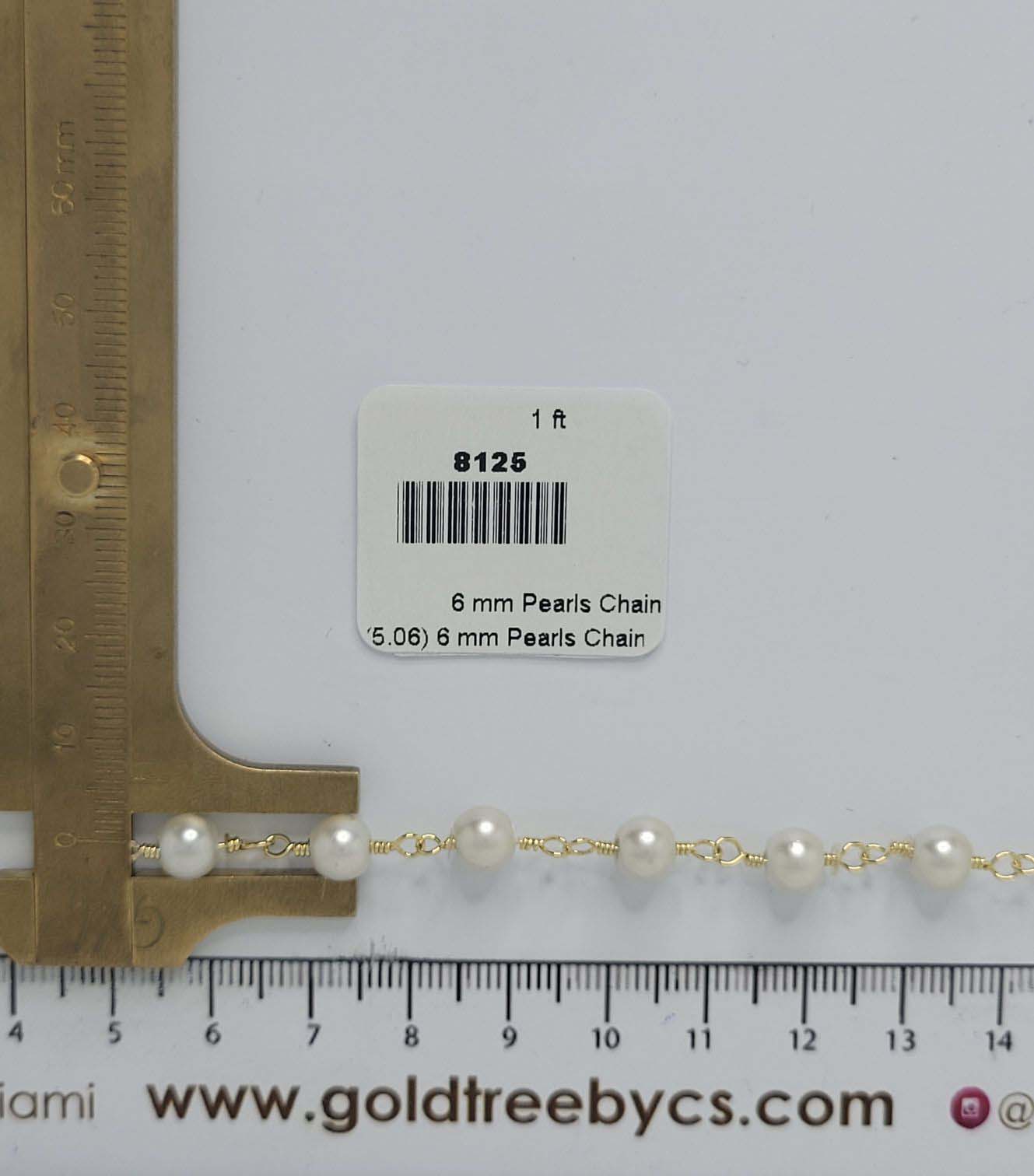 8125 Cadena de Perlas 6mm